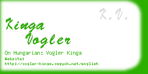 kinga vogler business card